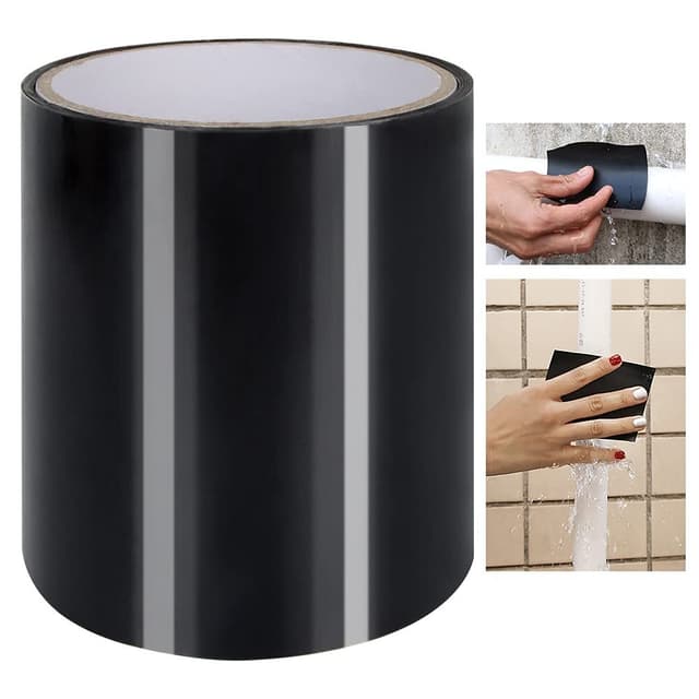 Vandafvisende tape til isolering og reparation Sort