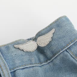 Jeans-knappnåler med rhinestones-vinger for kvinner (5 par) Gull