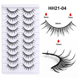 HH21-04 3D Faux Mink lösögonfransar, 10 par