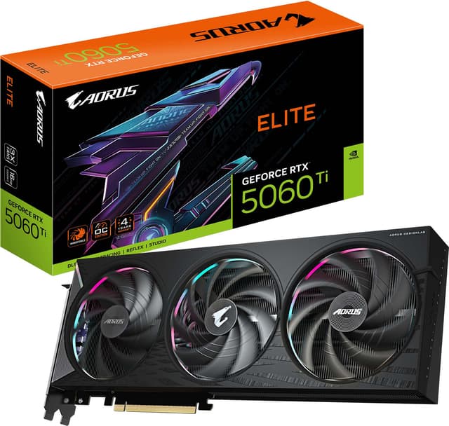 Gigabyte AORUS GeForce RTX 5060 Ti ELITE 16G grafikkort
