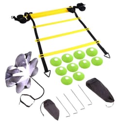 Agility Treningssett for Fotball – Hastighetsstige, Kjegler, Fallskjerm og Treningsutstyr