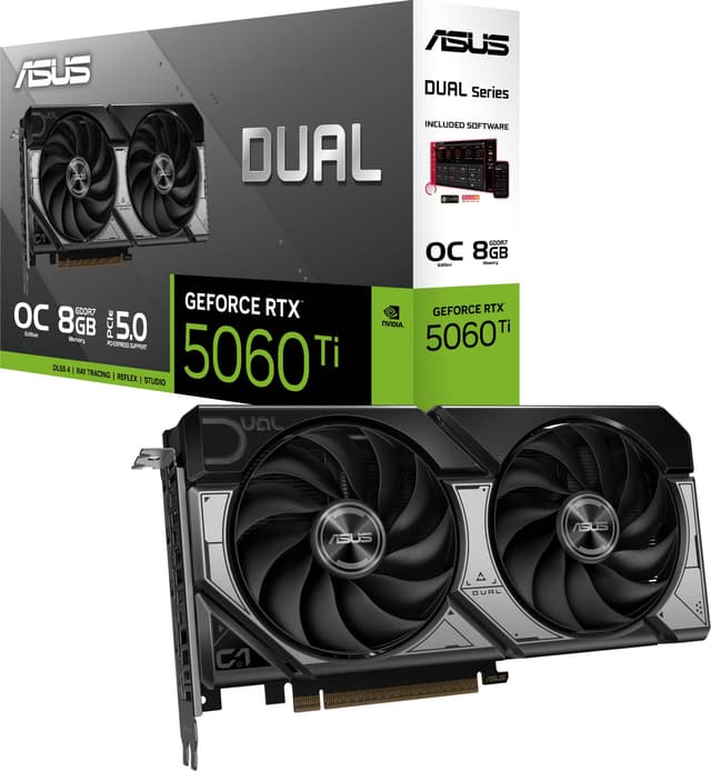 GeForce RTX 5060 Ti DUAL OC - 8GB GDDR7 RAM - Grafikkort