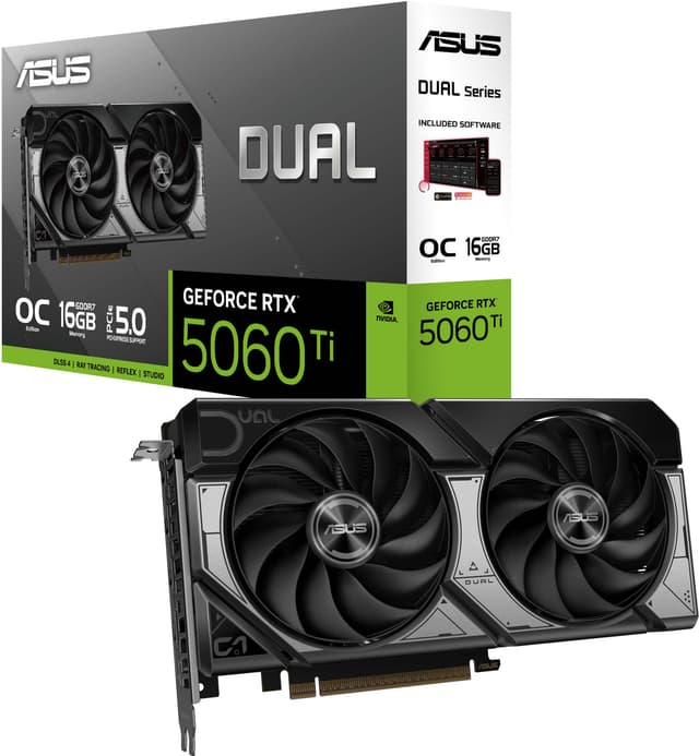 ASUS GeForce RTX 5060 Ti 16 GB DUAL OC näytönohjain