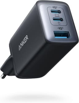 Anker 735 Lader GaNPrime 65W 1x USB-A 2x USB-C strømadapter