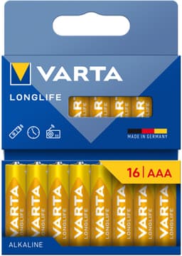 Varta Longlife Power AAA-batterier 7042381 16-pakke (gul)