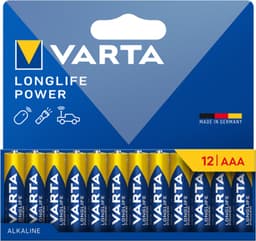Varta Longlife Power AAA-batterier 7042371 12-pakke (blå)