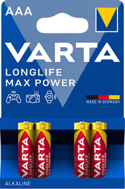 Varta Longlife Max Power AAA batteri (4-pakk)