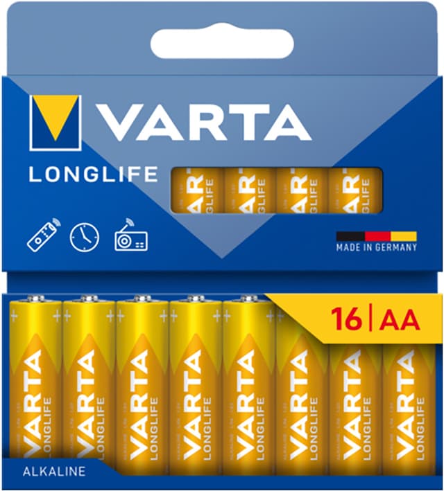 Varta Longlife Power AA batteri 7042380 16 st (gula)