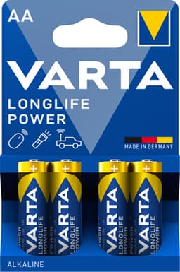 Varta Longlife Power AA-batterier (4-pak)