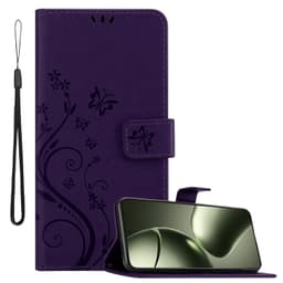Xiaomi 14T Pungetui Cover Blomster (Lilla)
