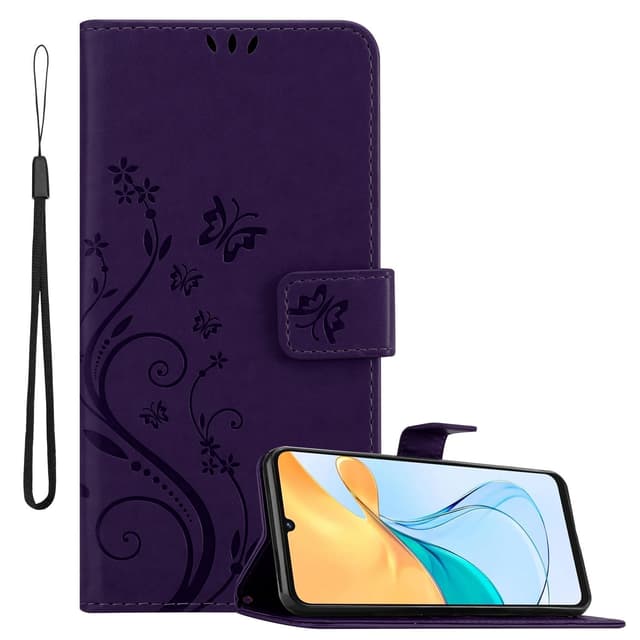 ZTE Blade V50 Vita Suojakuori Lompakkokotelo Kukka