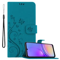 Samsung Galaxy A06 Pungetui Cover Blomster (Blå)