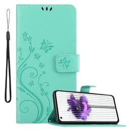 Nothing Phone 2 Pungetui Cover Blomster (Turkis)