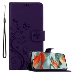 Google Pixel 9 PRO XL Pungetui Cover Blomster (Lilla)