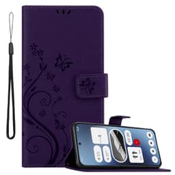 Nothing Phone 2 Pungetui Cover Blomster (Lilla)