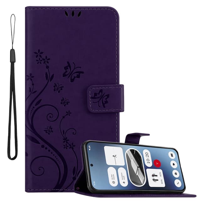Nothing Phone 2 Pungetui Cover Blomster (Lilla)