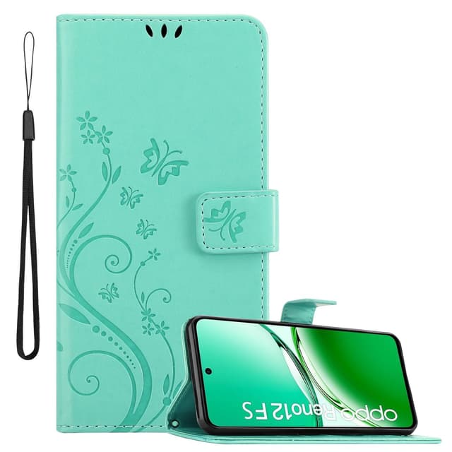Oppo Reno 12 FS Suojakuori Lompakkokotelo Kukka