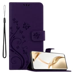 Honor 200 Pro Pungetui Cover Blomster (Lilla)