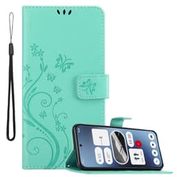 Nothing Phone 2 Pungetui Cover Blomster (Turkis)