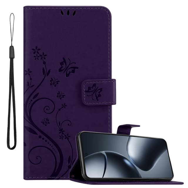 Xiaomi 14T Pro Pungetui Cover Blomster (Lilla)