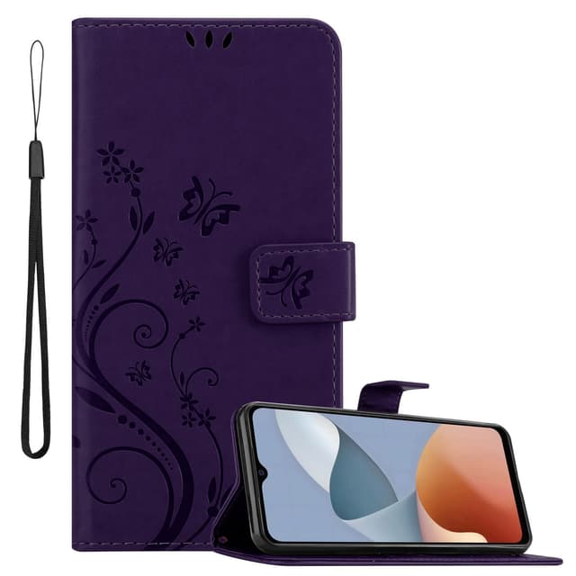 ZTE Blade A54 Plånboksfodral Skal Blommor (Violett)
