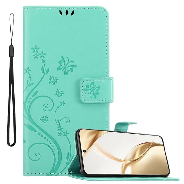 Honor 200 Pungetui Cover Blomster (Turkis)