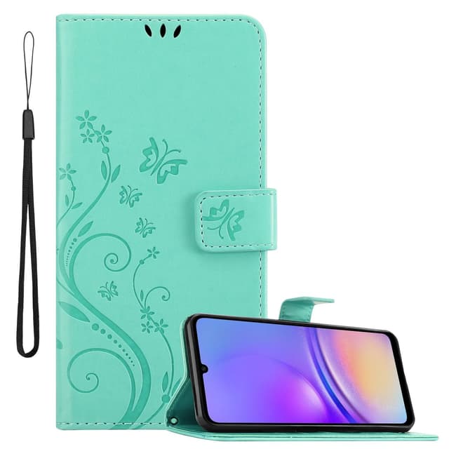 Samsung Galaxy A06 Suojakuori Lompakkokotelo Kukka
