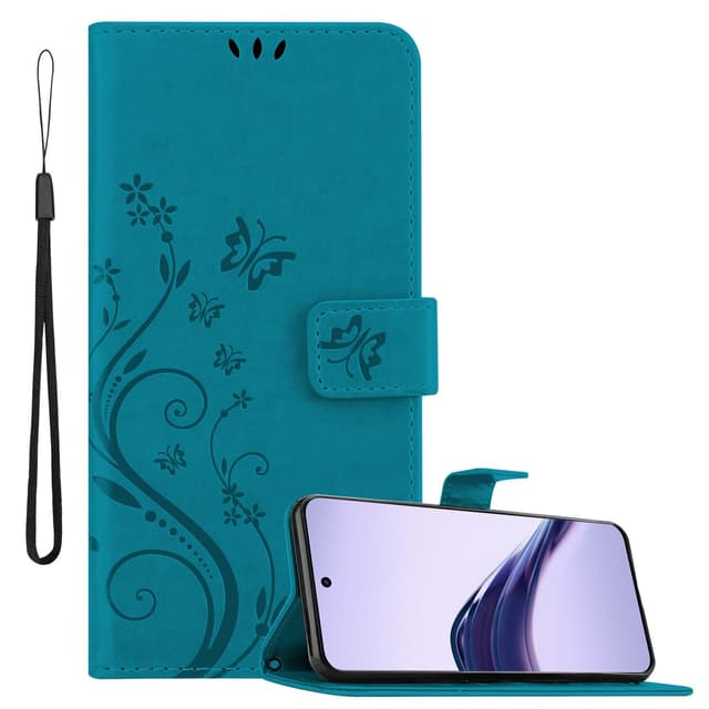 Realme 13 Pro 5G Pungetui Cover Blomster (Blå)