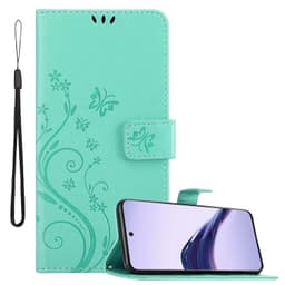 Realme 13 Pro 5G Plånboksfodral Skal Blommor (Turkos)