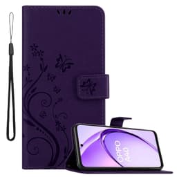 Oppo A40 lommebokdeksel Blomster (Lilla)