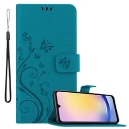 Samsung Galaxy A26 Plånboksfodral Skal Blommor (Blå)