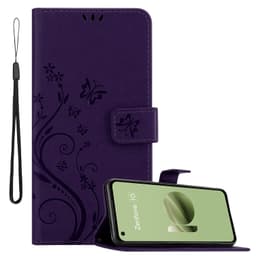 Asus Zenfone 10 Plånboksfodral Skal Blommor (Violett)