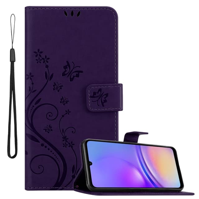 Samsung Galaxy A06 lommebokdeksel Blomster (Lilla)