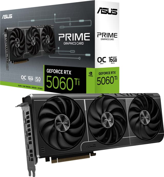 ASUS GeForce RTX 5060 Ti 16GB PRIME OC grafikkort