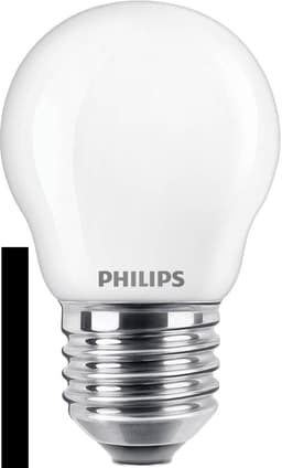 Philips Classic P45 LED pære 4W E27 (2 pk) (varmhvit)