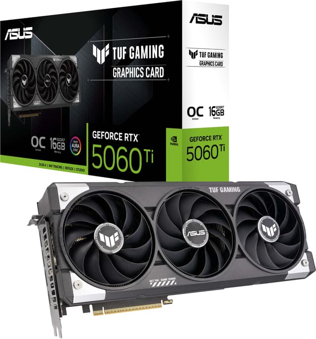 ASUS GeForce RTX 5060 Ti 16GB TUF OC GAMING grafikkort