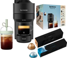 Nespresso Vertuo Pop Iced værdipakke fra DeLonghi ENV90.B (sort)