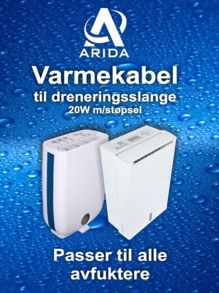 Arida Varmekabel for slange - 2 meter - 20 Watt