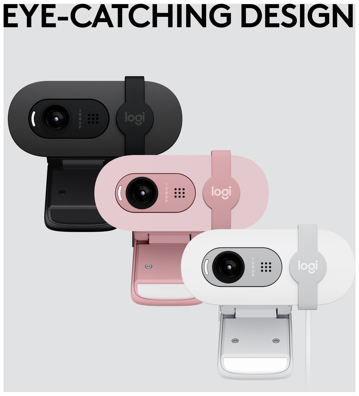 Logitech Brio 100 FullHD webkamera (Rose) - Elkjøp