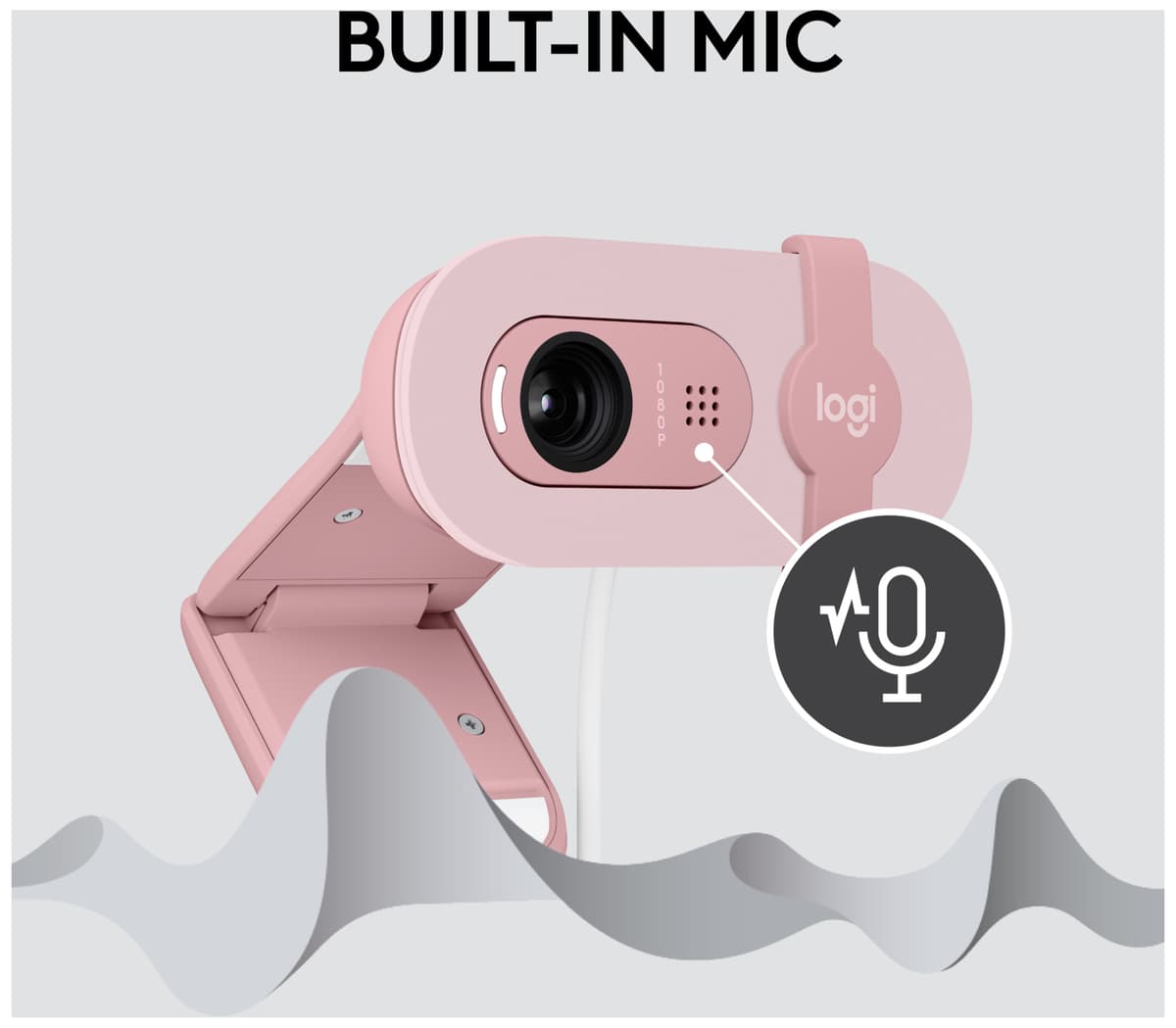 Logitech Brio 100 FullHD webkamera (Rose) - Elkjøp