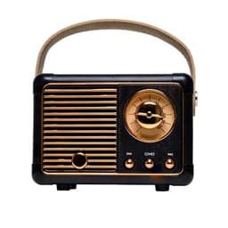 Denver Retro Bluetooth-høyttaler BTP-203B med 30 W maks effekt og Bluetooth 5.0 - Svart