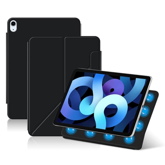 SKALO iPad Air 13 (2025) Magnetic Fold Fodral med Magnetisk Baksida - Svart