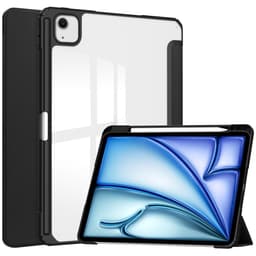 SKALO iPad Air 13 (2025) Trifold Suojakotelo läpinäkyvällä taustapaperilla - Musta