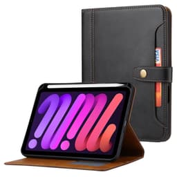 SKALO iPad 11"" (2025) PU-Läder Plånboksfodral med Pennhållare - Svart
