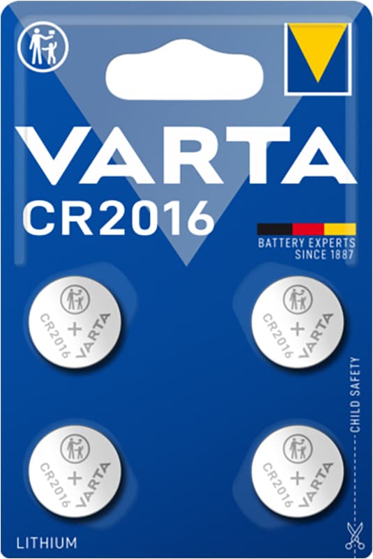 Varta CR 2016 batteri (4-pakning)