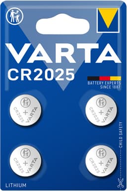 Varta CR 2025 batteri (4-pakk)