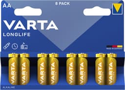 Varta Longlife AA-batteri (8 st)