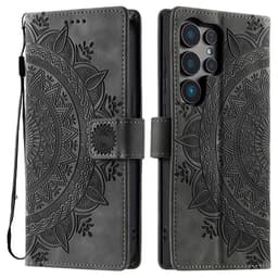 För Samsung Galaxy S25 Ultra plånboksfodral Fodral Skal Mandala blommönster
