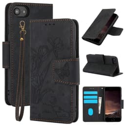 För iPhone 16e Fodral Fjäril Blomma Reptåligt Telefonfodral