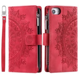 För iPhone 16e plånboksfodral Fodral Skal Mandala blommönster